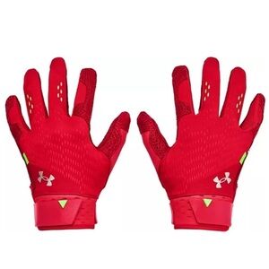 Brand New Under Armour Bryce Harper Pro Batting Gloves Red Signature Baseball